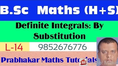 #L_14 #B.Sc #Maths(H+S) #Definite_Integrals #By_Substitution