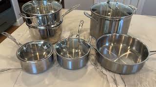 Cuisinart 11-Piece Cookware Set, Chef's Classic Stainless Steel Collection 77-11G