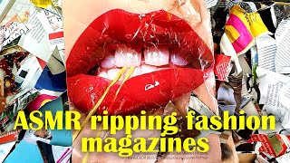 Fast & agressive destroying THREE Fashion magazines ASMR | NO TALKING