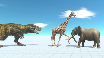 TREX & ELEPHANT vs EVERY UNIT - Animal Revolt Battle Simulator