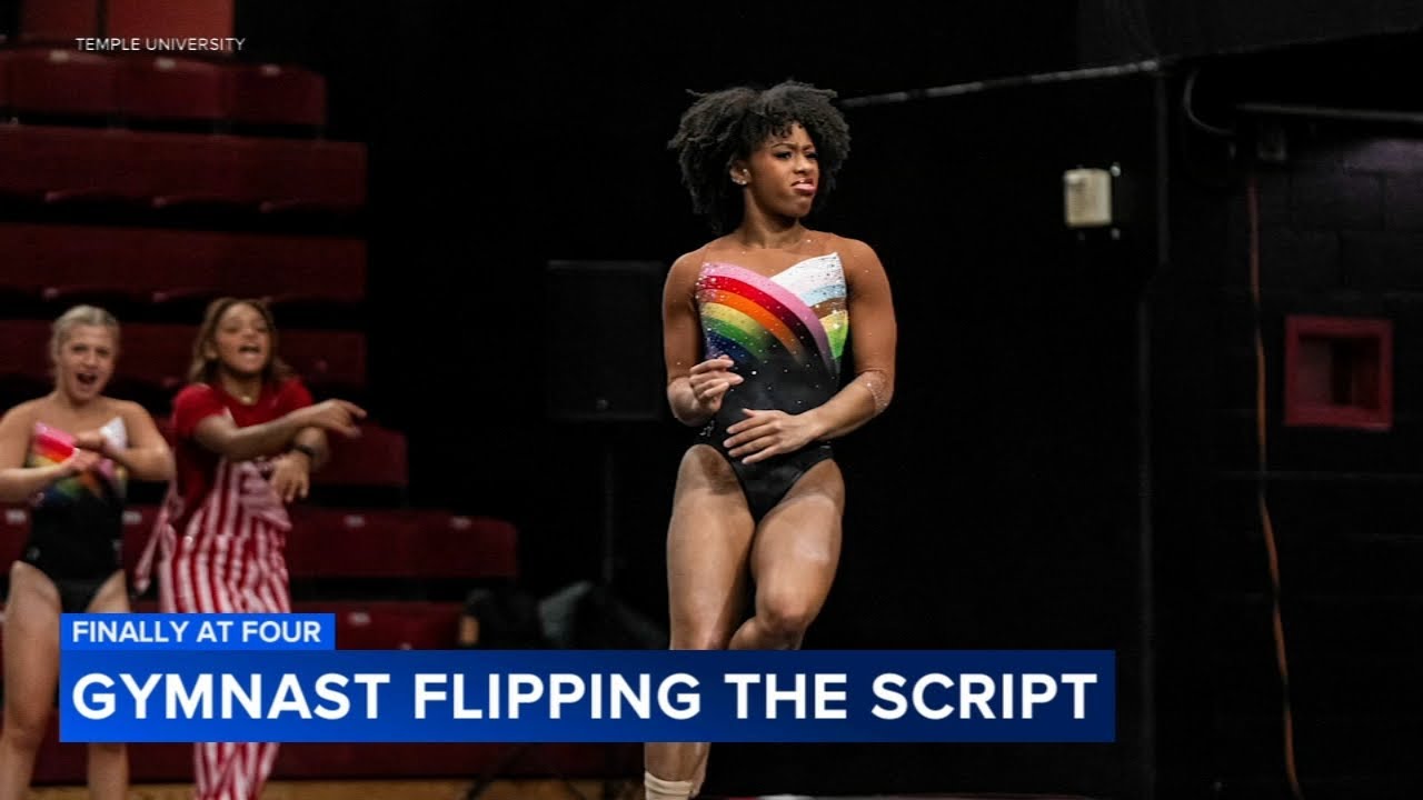 Temple University gymnast's pop-culture-infused floor routines go viral