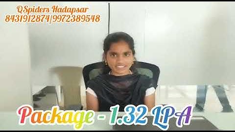 STUDENT GOT PLACED AS SOFTWARE DEVELOPER, QSPIDERS/JSPIDERS HADAPSAR, CONGRATULATIONS RACHANA