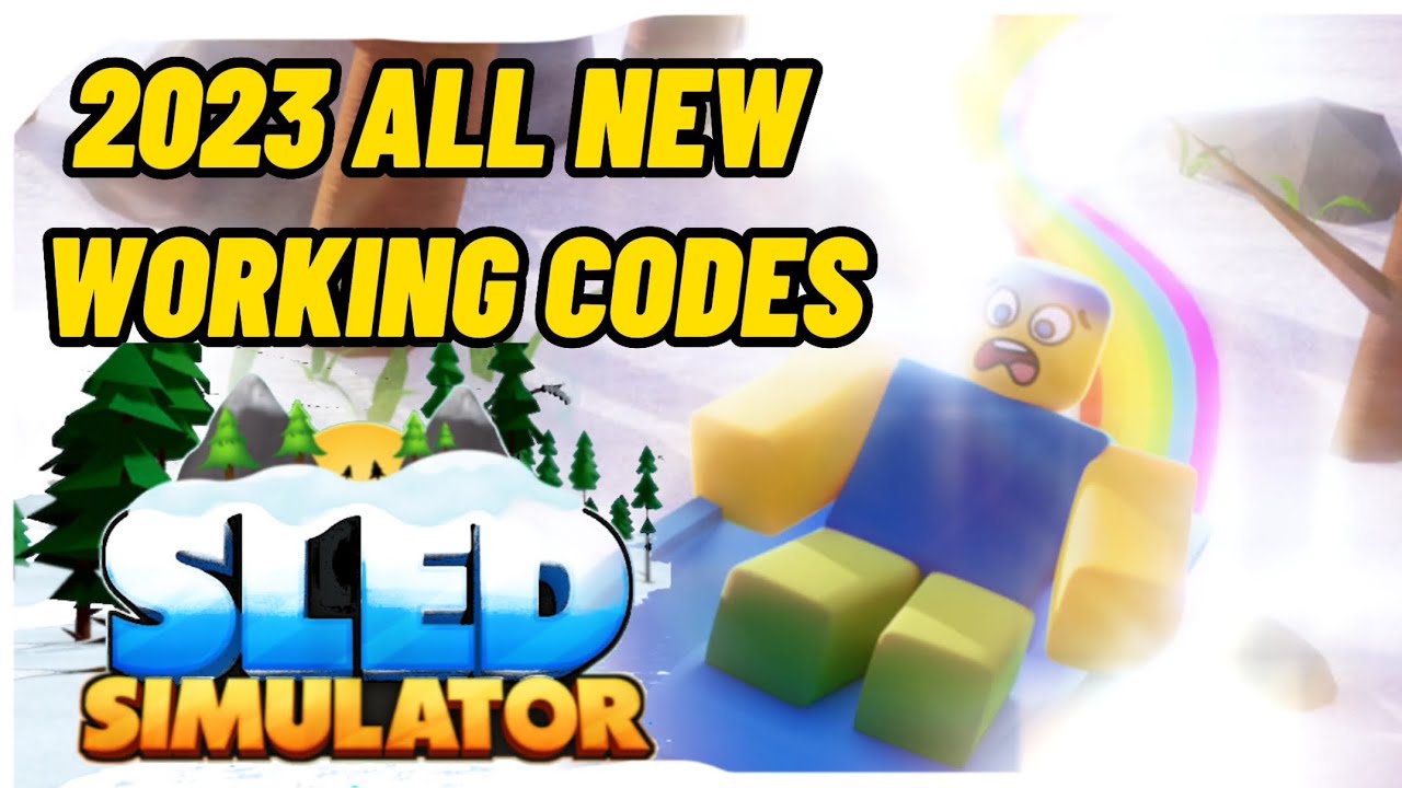 2023 ALL NEW WORKING CODES IN SLED SIMULATOR roblox robloxcodes YouTube
