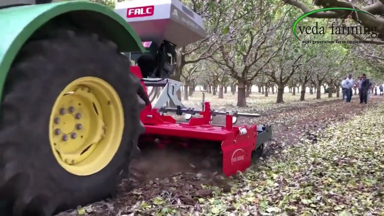 Power Harrow with Seeder Combo One Pass in Orchard