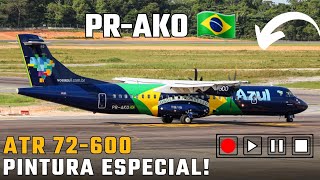 Belíssima aeronave com a bandeira do Brasil pelo Aeroporto de Manaus!!