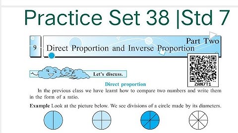 Practice Set 38 | L-9 Direct & Inverse Proportion | Std 7 Maths
