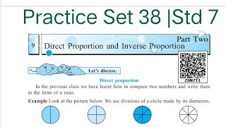 Practice Set 38 | L-9 Direct & Inverse Proportion | Std 7 Maths