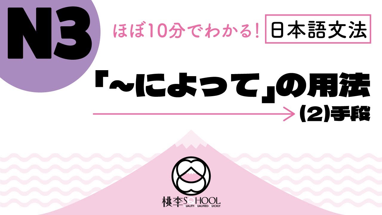 EP5-2【ほぼ10分でわかる！日本語文法】N3「～によって」的用法②手段 - YouTube