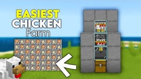 SIMPLE 1.17 AFK CHICKEN FARM TUTORIAL in Minecraft Bedrock (MCPE/Xbox/PS4/Switch/Windows10)