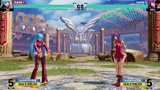 Kula Diamond vs Athena Asamiya (Hardest AI) - KOF XV