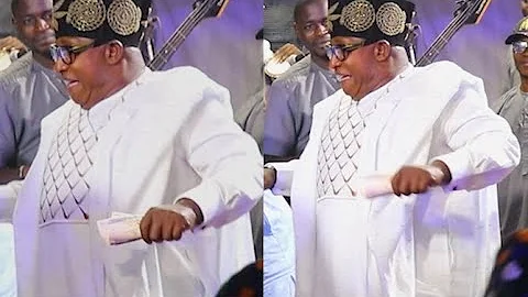 SO FUNNY! SEE THE MOMENT  OGA BELLO CHALLENGED PASUMA ON THE DANCE FLOOR AT HIS SON'S WEEDING.