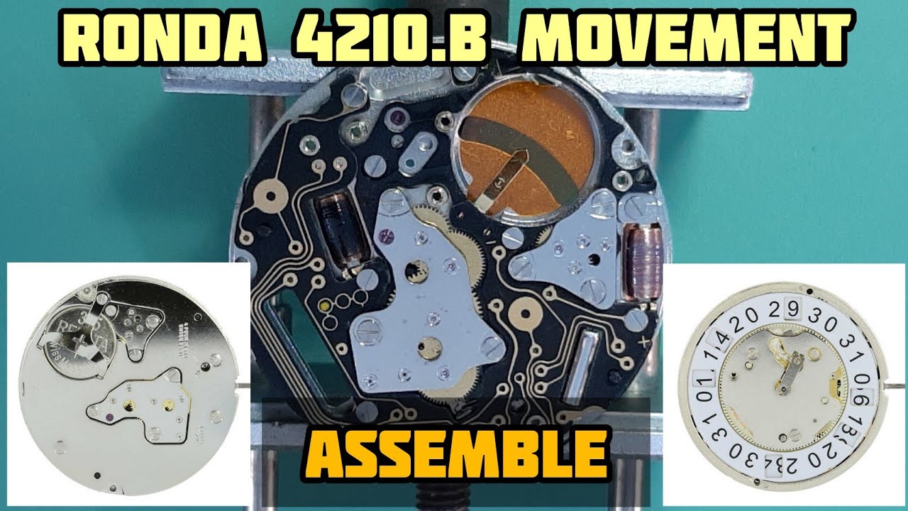 How To Service Chronograph Movement Ronda 4210.B | Assemble Part ...