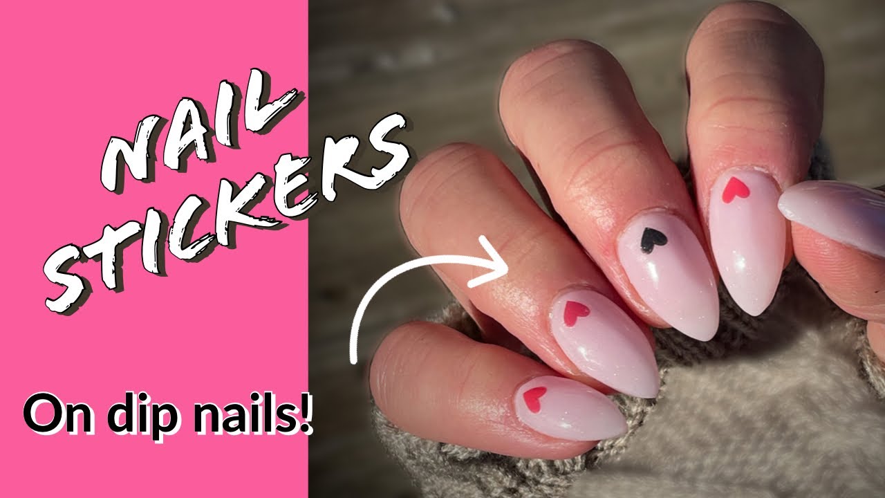 How to: nail stickers with dip liquids! | Tutorial - YouTube