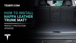 The Most Luxurious Model Y Trunk Mat? TESERY Nappa Leather Set In-Depth Installation!