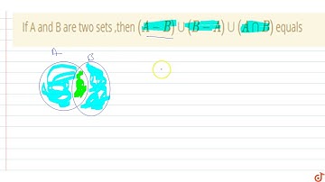If A and B are two sets ,then `(A-B)uu(B-A)uu(AnnB)` equals