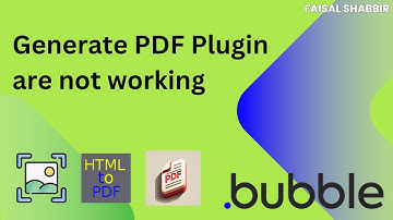 PDF Generate Plugins are not working in bubble.io
