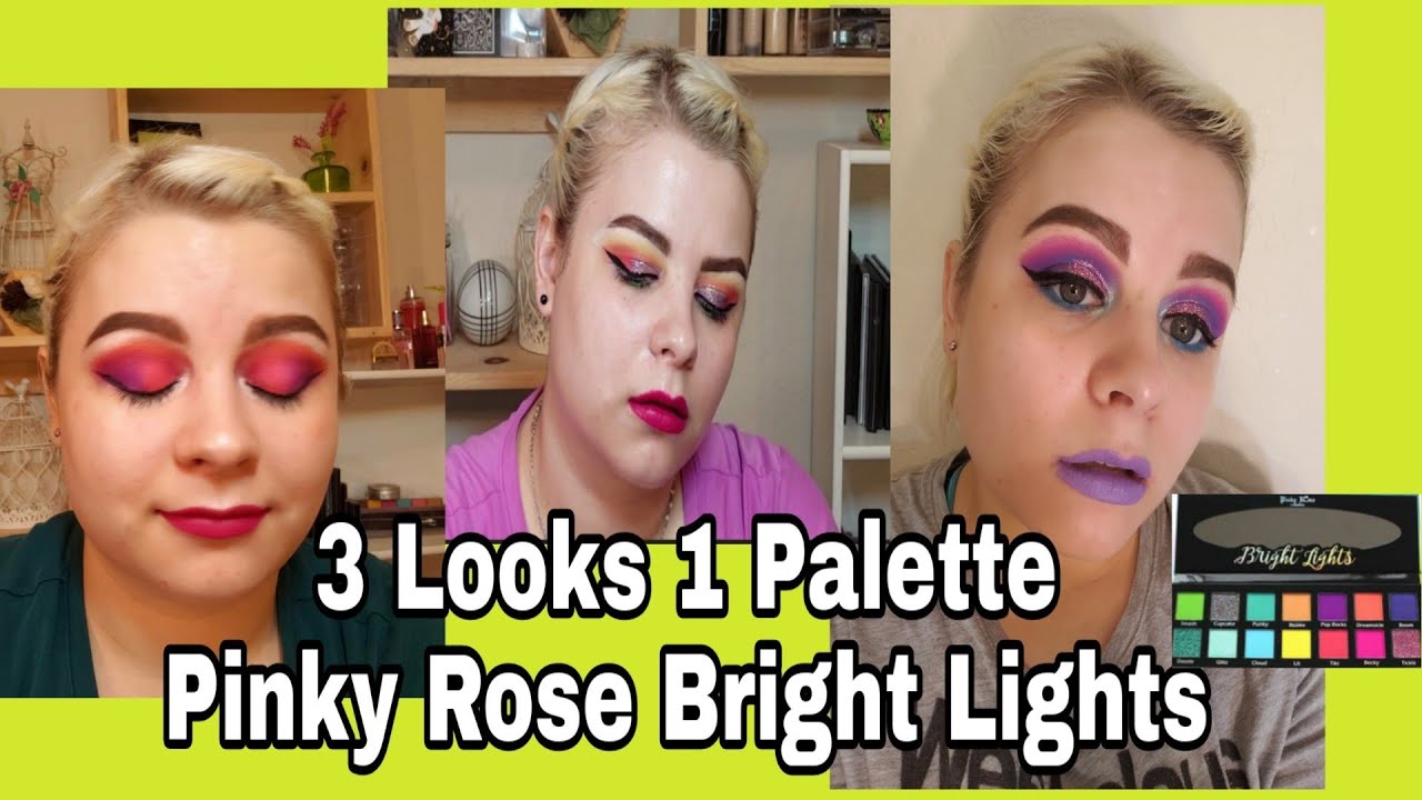 Pinky Rose Bright Lights|| 3 Looks 1 Palette
