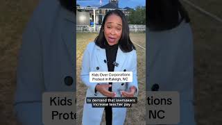 Kids Over Corporations teacher protest yesterday in Raleigh,NC #teacherpay #kidsovercorporations
