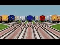 9 Trains Crossing Gameplay.// Railroad Crossing // Train Simulator Classic 