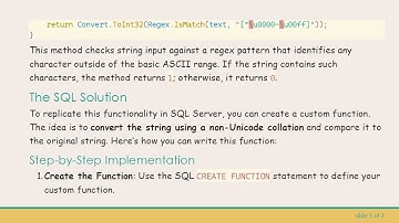 Detecting UTF-8 Characters in SQL Server
