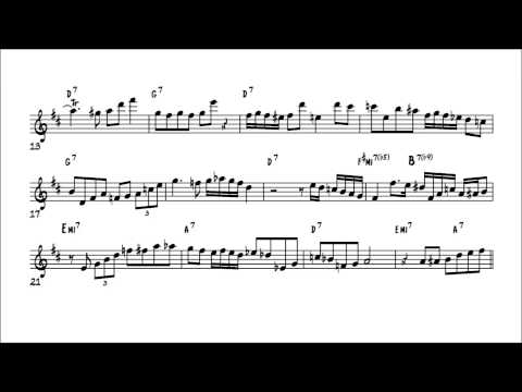 Cannonball Adderley Au Privave Solo Transcription