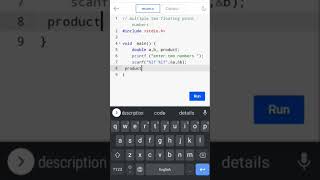 multiplication of two numbers in c programming what is floating point number, #coding #ytshorts