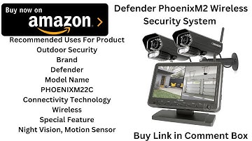 Defender PhoenixM2 Wireless Security System with 7`Monitor and Two Night Available on Amazon