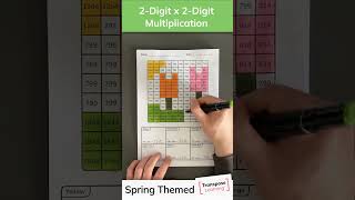2x2 Digit Multiplication Spring Mystery Pictures!🌷