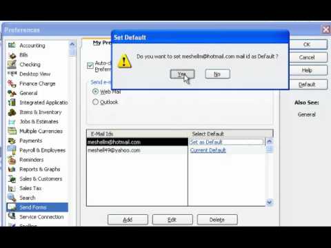 QuickBooks Web Mail