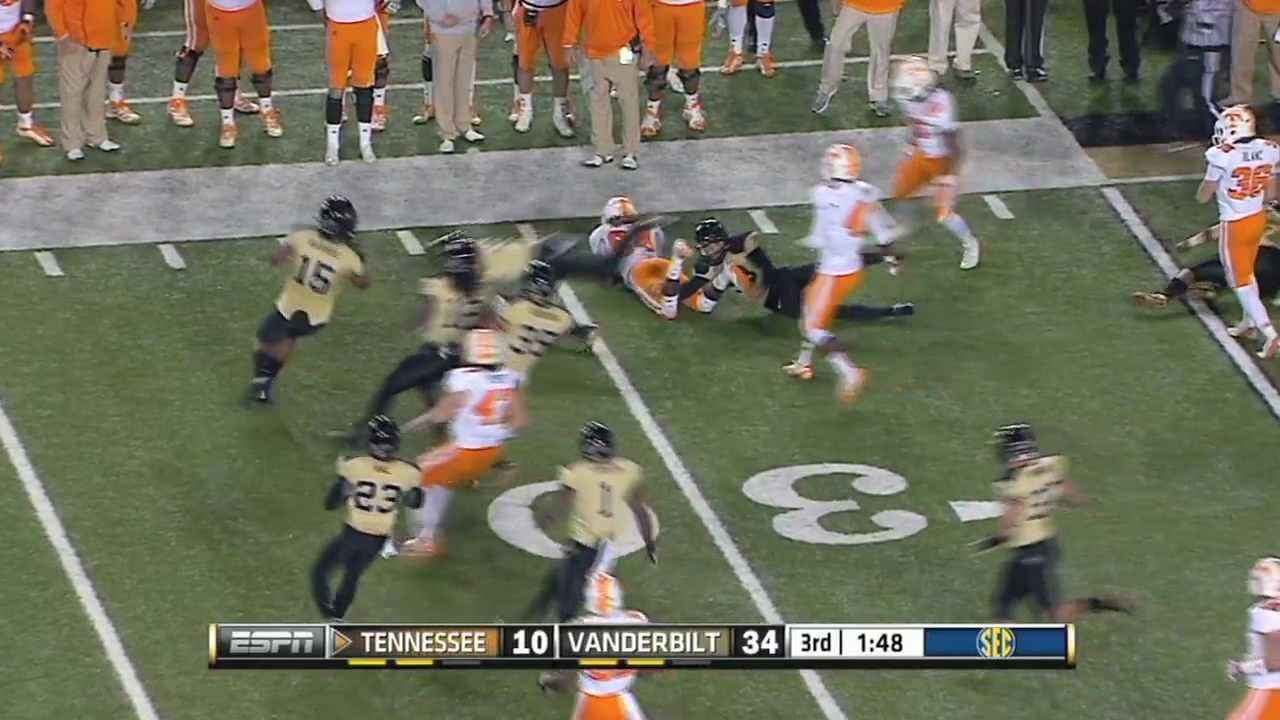 Vanderbilt Kicker Carey Spear Levels Tennessee's Cordarrelle Patterson