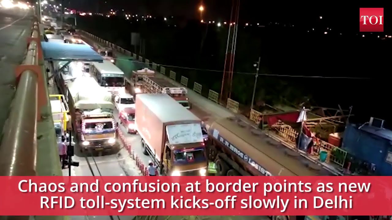 Cashless RFID Toll Causes Chaos In Delhi India