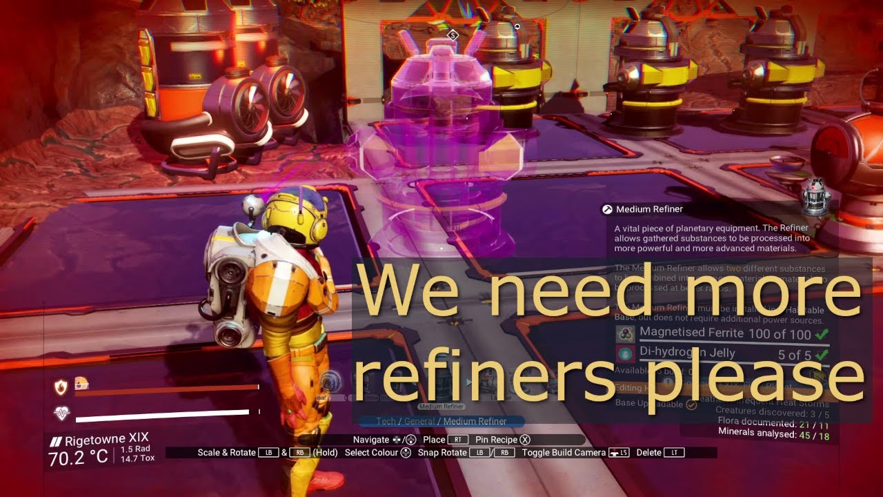 No Man's Sky Guides - How to build more than 3 medium refiners - YouTube