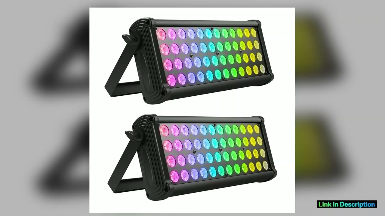 UKing 2PCS Wall Washer Light 48LED RGB Rainbow Effect Exterior Wall Light Outdoor Building