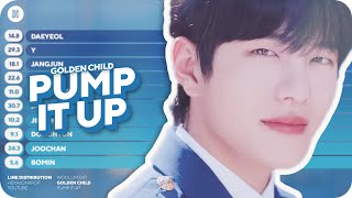 Golden Child - Pump It Up Line Distribution (Color Coded)