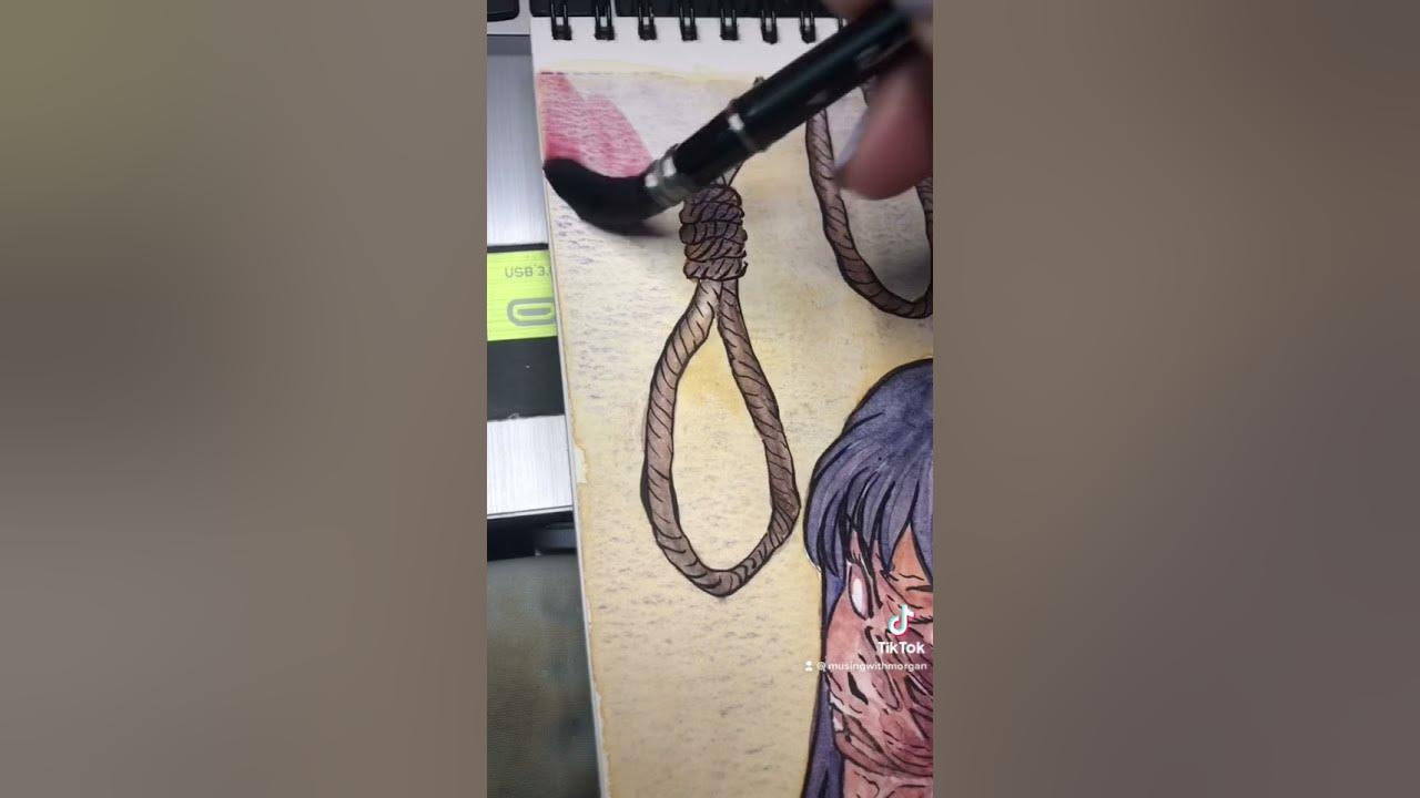 Fanart Tomie + The Hanging Balloons in watercolor