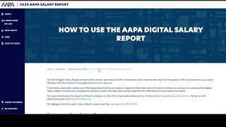 How to Use the 2024 AAPA Digital Salary Report