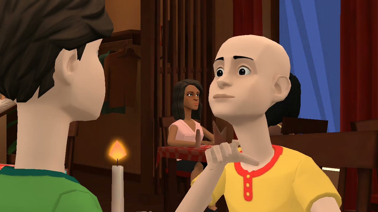 Classic Caillou being rude at the table at Pizza Hut and gets grounded