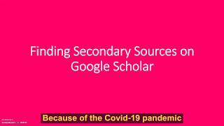 Google Scholar and JSTOR