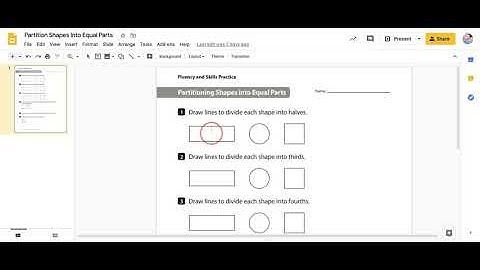 Partition Shapes Into Equal Parts   Google Slides