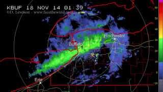 Incredible Lake Effect Snowfall in Buffalo NY - 4-day Radar Animation