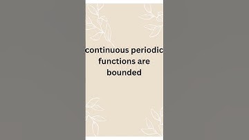 Continuity  and boundedness|Short tips