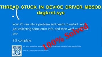Fix THREAD_STUCK_IN_DEVICE_DRIVER_MBSOD dxgkrnl.sys Error - Fix Thread Stuck in device driver MBSOD