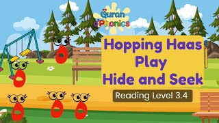 Hopping Haas Play Hide and Seek | Quran o'Phonics | Reading Level 3.4 screenshot 3