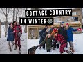 How We Do WINTER IN CANADA! 🇨🇦 | Canadian COTTAGE COUNTRY Family Vacation in MUSKOKA, Ontario ❄️