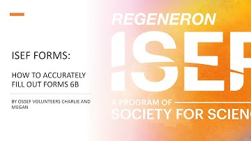 ISEF Form 6B Human and Vertebrate Animal Tissue Form