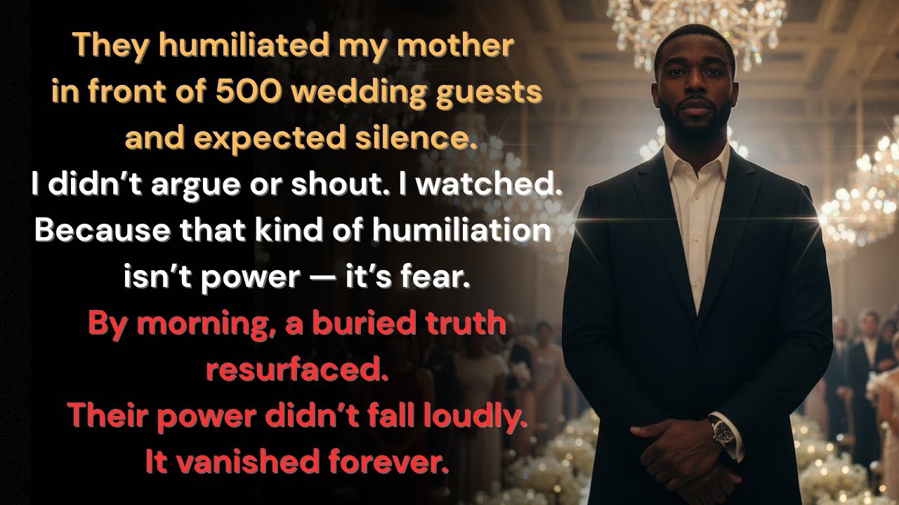 They Humiliated My Mother Before 500 Wedding Guests — By Morning, A Buried Truth Destroyed....