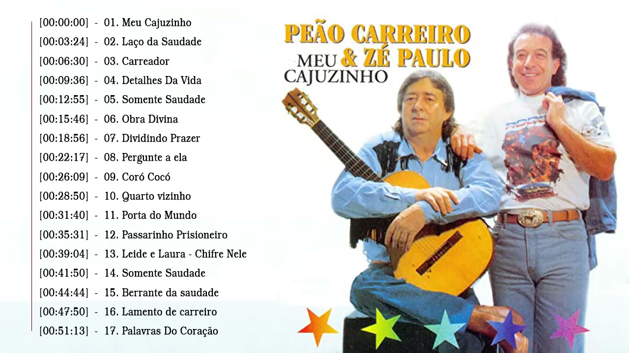 Cd Peão Carreiro E Zé Paulo,meu Cajuzinho Ler Descrição!