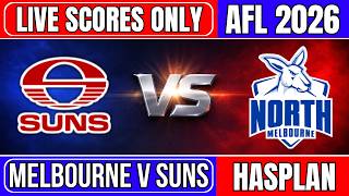 🔴 North Melbourne vs Gold Coast Suns | AFL 2026 | Australian Football League | Live Score Only