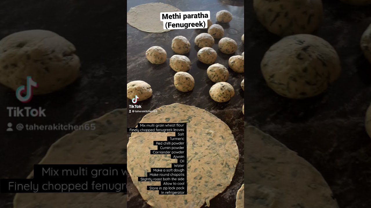 Easy to store- methi paratha