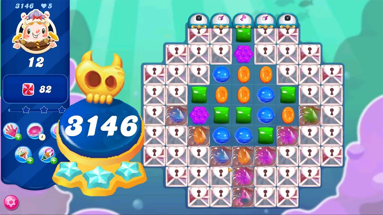Candy Crush Saga SUPER HARD Level 3146 No Boosters 3 Sugar Stars